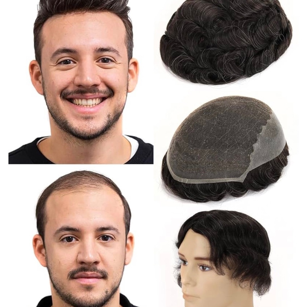 BEEOS Skinlike Real HD Lace Toupee Hair for Men, 8x10 Inch Lace Front